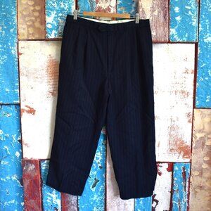 Women's Lauren Ralph Lauren Total Comfort Casual Pants Pinstripe NO SIZE Navy